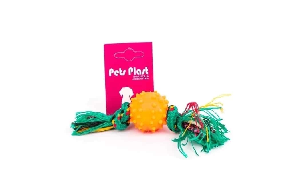 PELOTA PUAS DE GOMA CON SOGA ALPINA