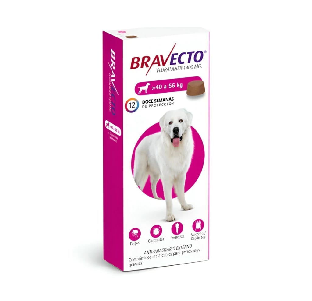 Bravecto 1400 mg. - de 40 a 56 kg.