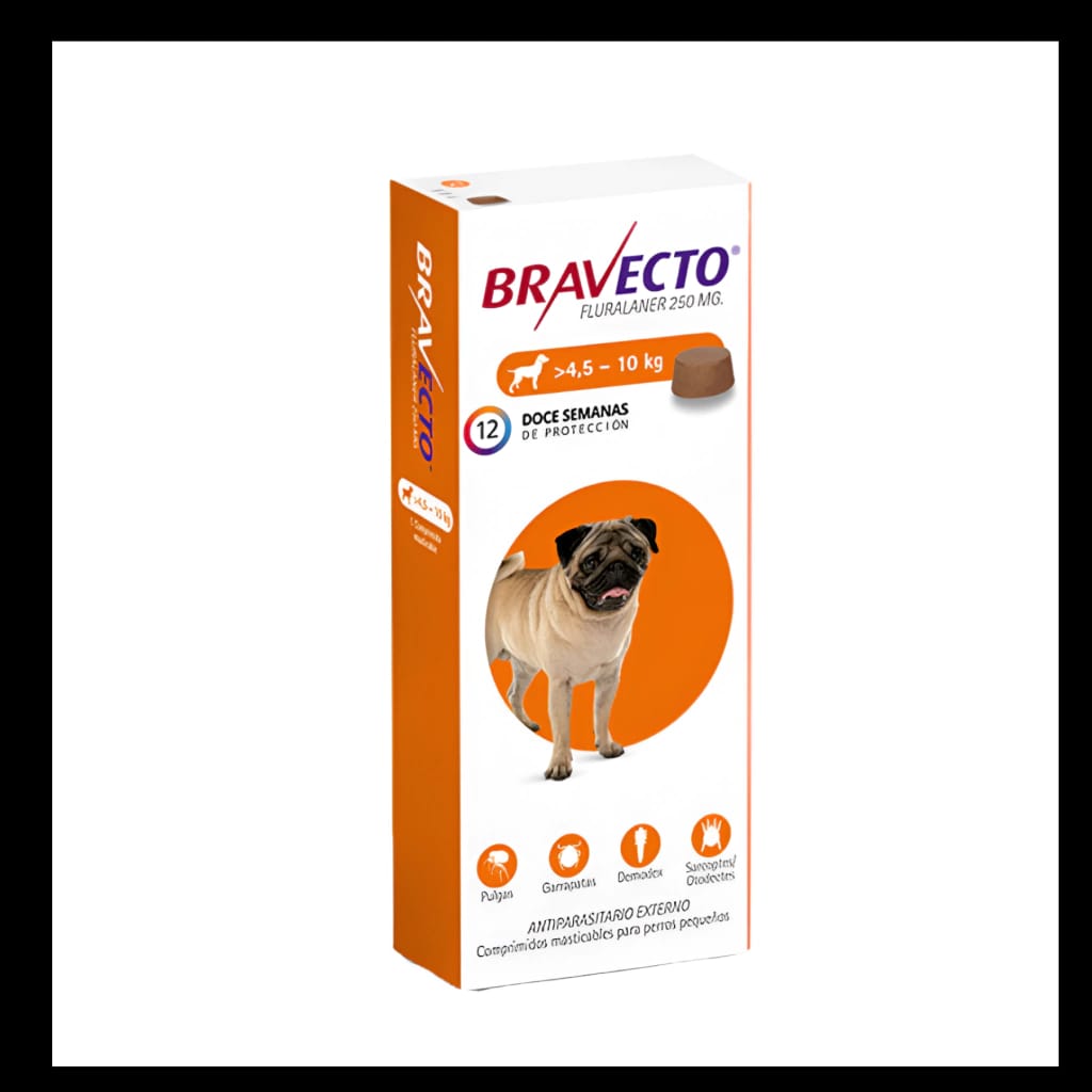 Bravecto 250 mg. - de 4.5 a 10 kg.