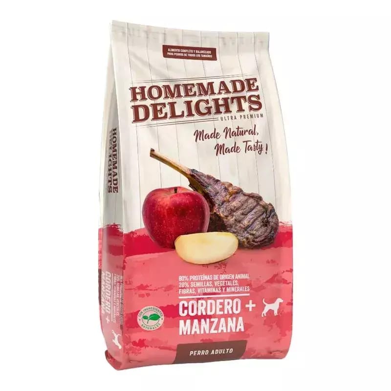HOMEMADE DELIGHTS PERRO ADULTO CORDERO Y MANZANA