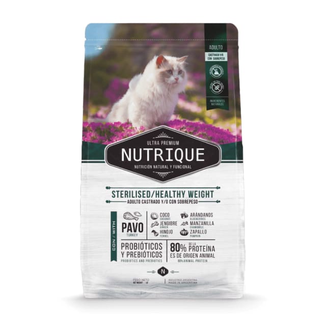 NUTRIQUE GATO AD CASTRADO Y/O SOBREPESO X2KG